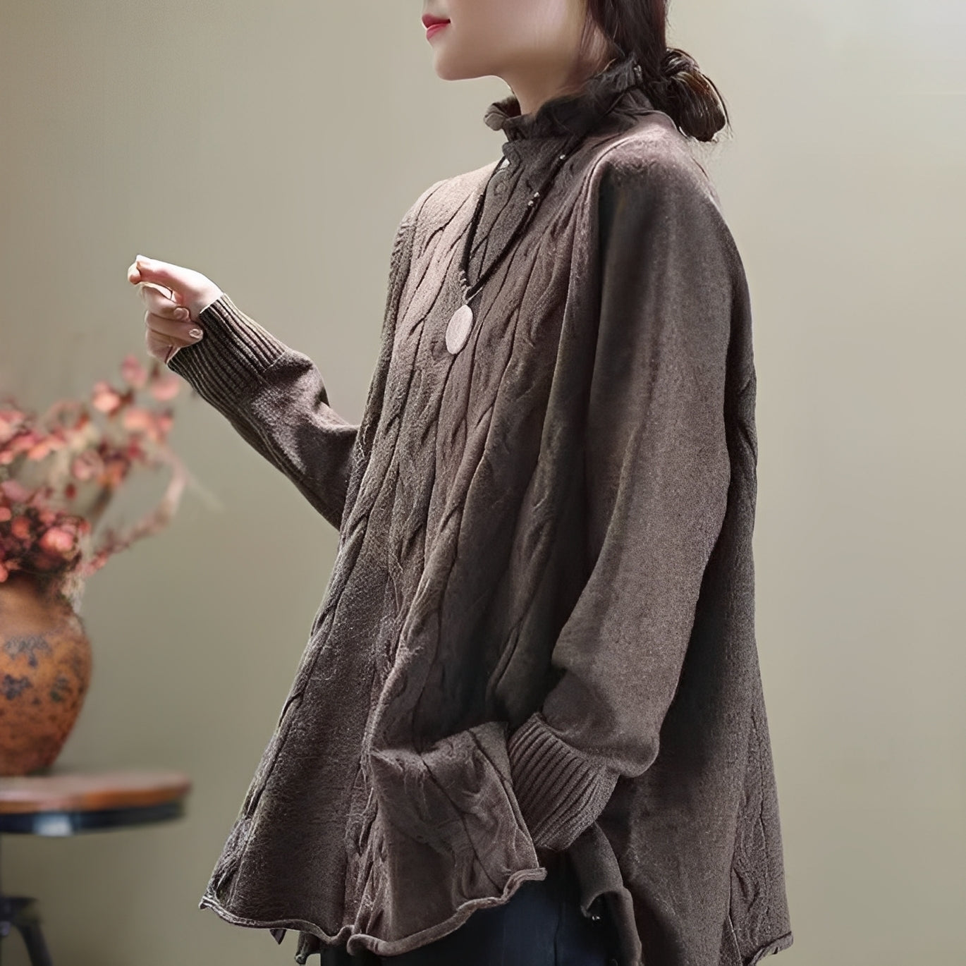 Carla - Relaxed Turtleneck Sweater for Women