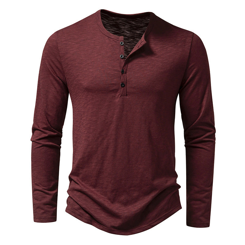 Randall - Chemise homme relax à manches longues avec boutons