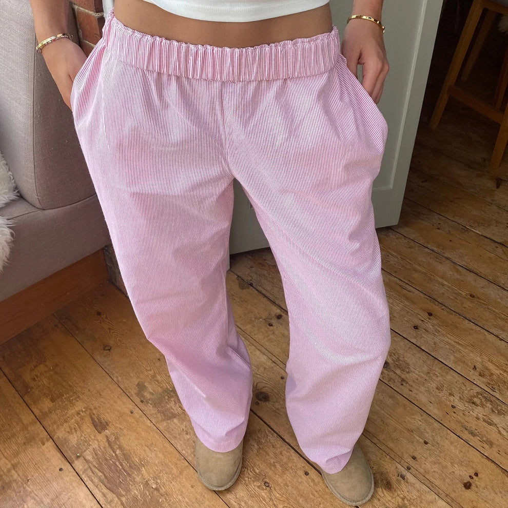Elis – Pantalons Femme Jambe Large Taille Haute