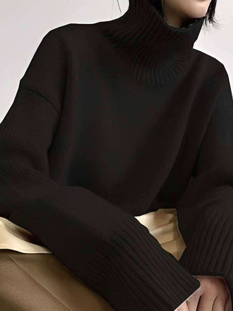 Gloria - Elegant wool turtleneck sweater for women
