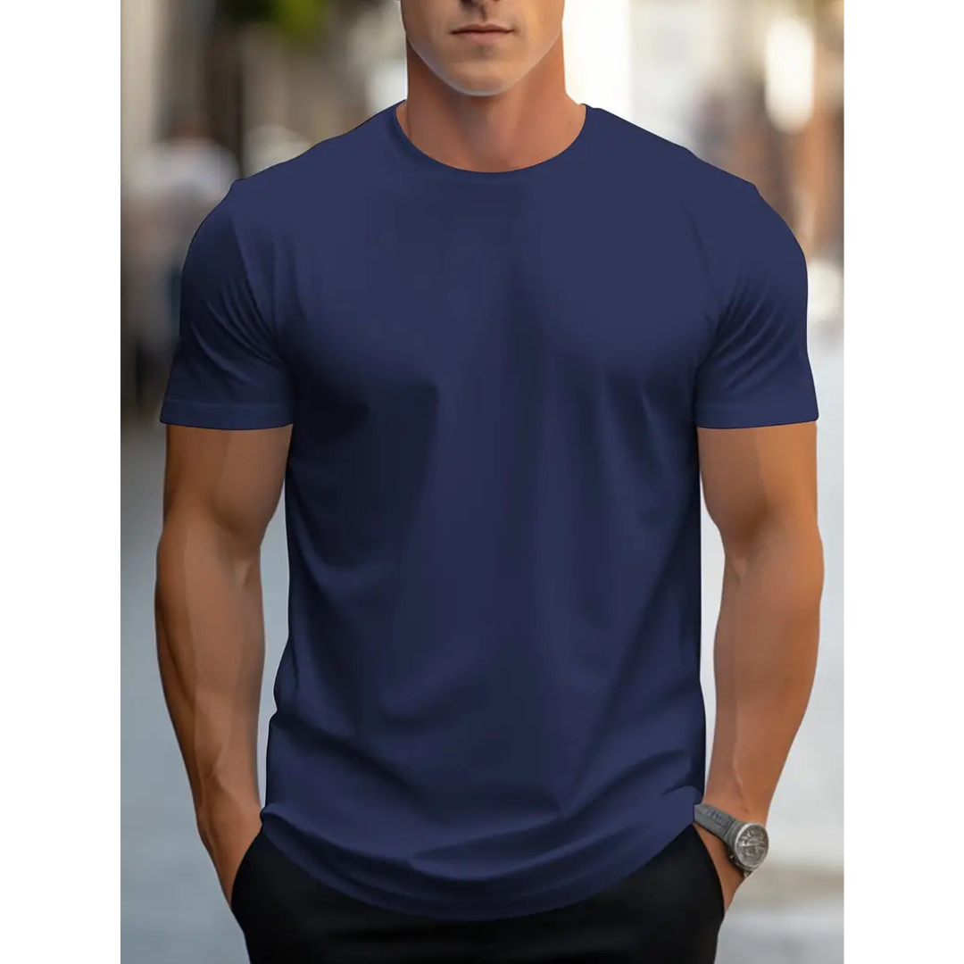 Brian - T-shirt Homme Classique à Manches Courtes