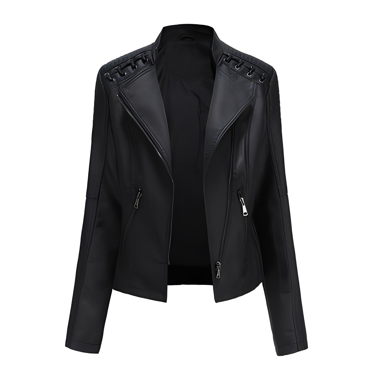 Inès - Elegant leather jacket for women