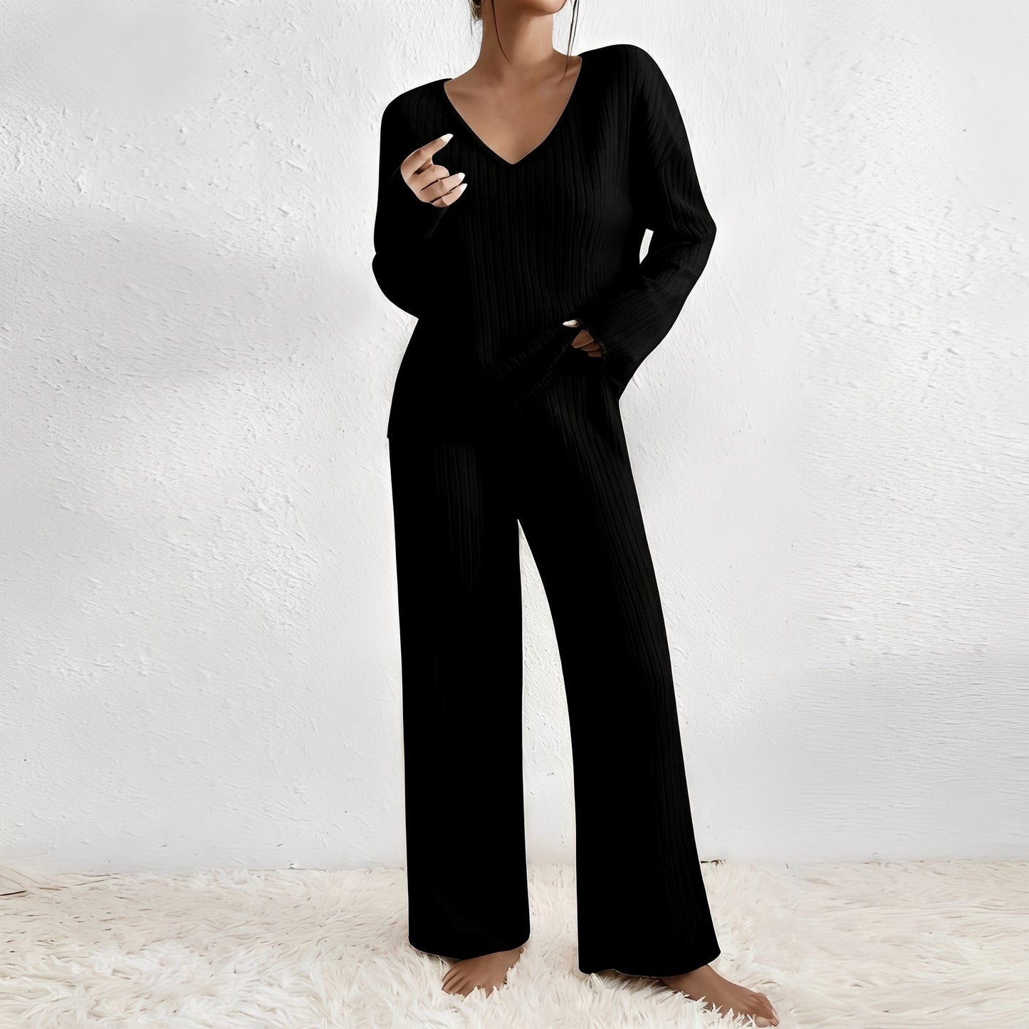 Carly - Modernes zweiteiliges Strickset für Damen