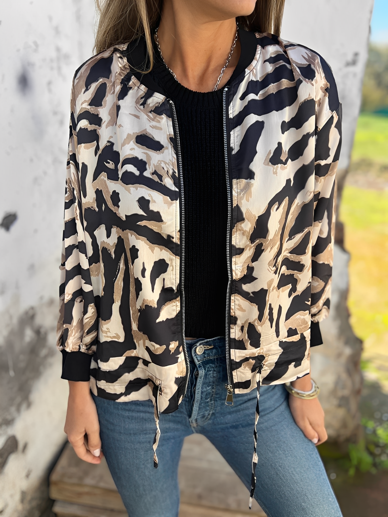 Ryana - Blouson chic à fermeture éclair pour femmes