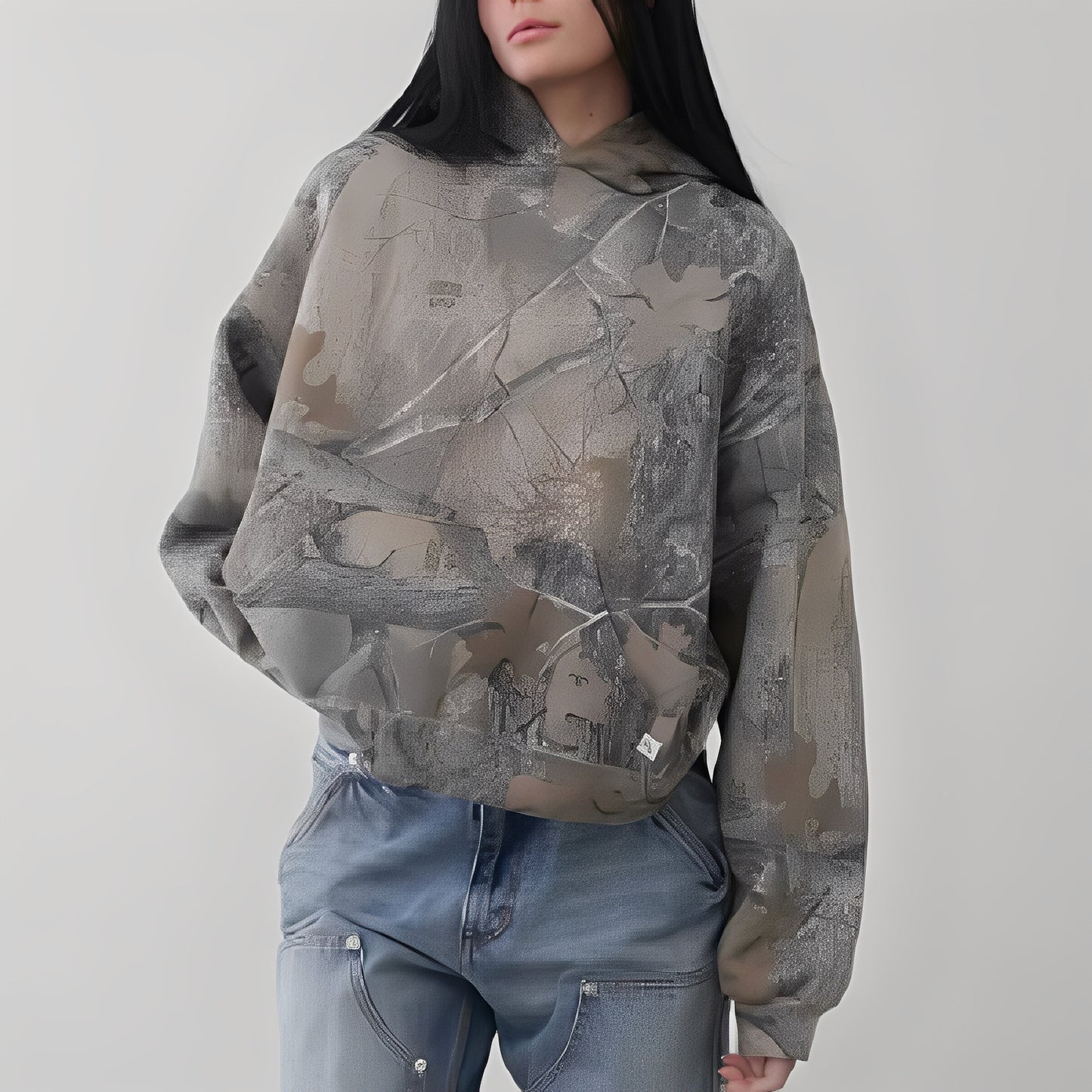 Anya - Hoodie Relaxe Confort Camouflage