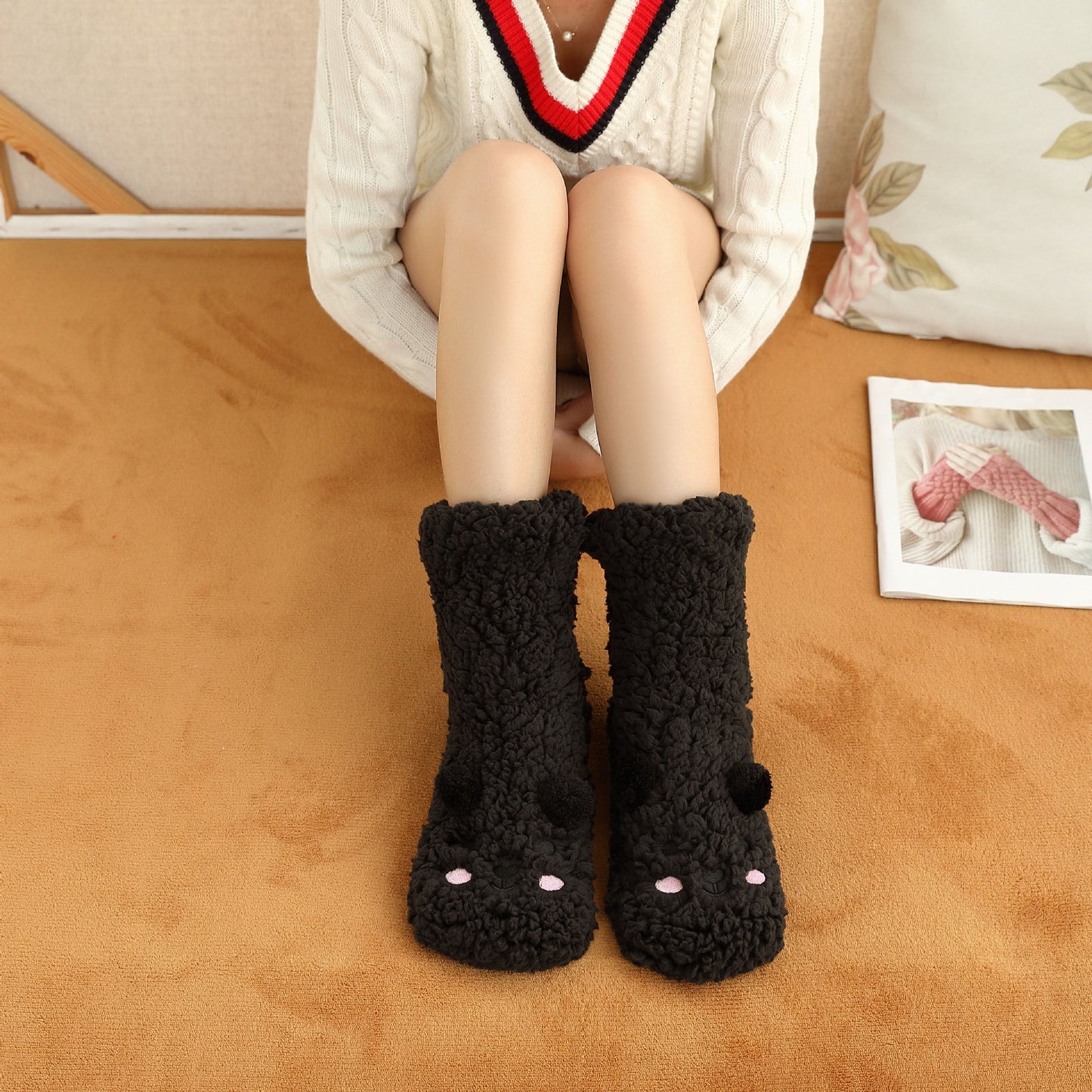 Bethany - Style élégant avec chaussettes en velours pour femmes