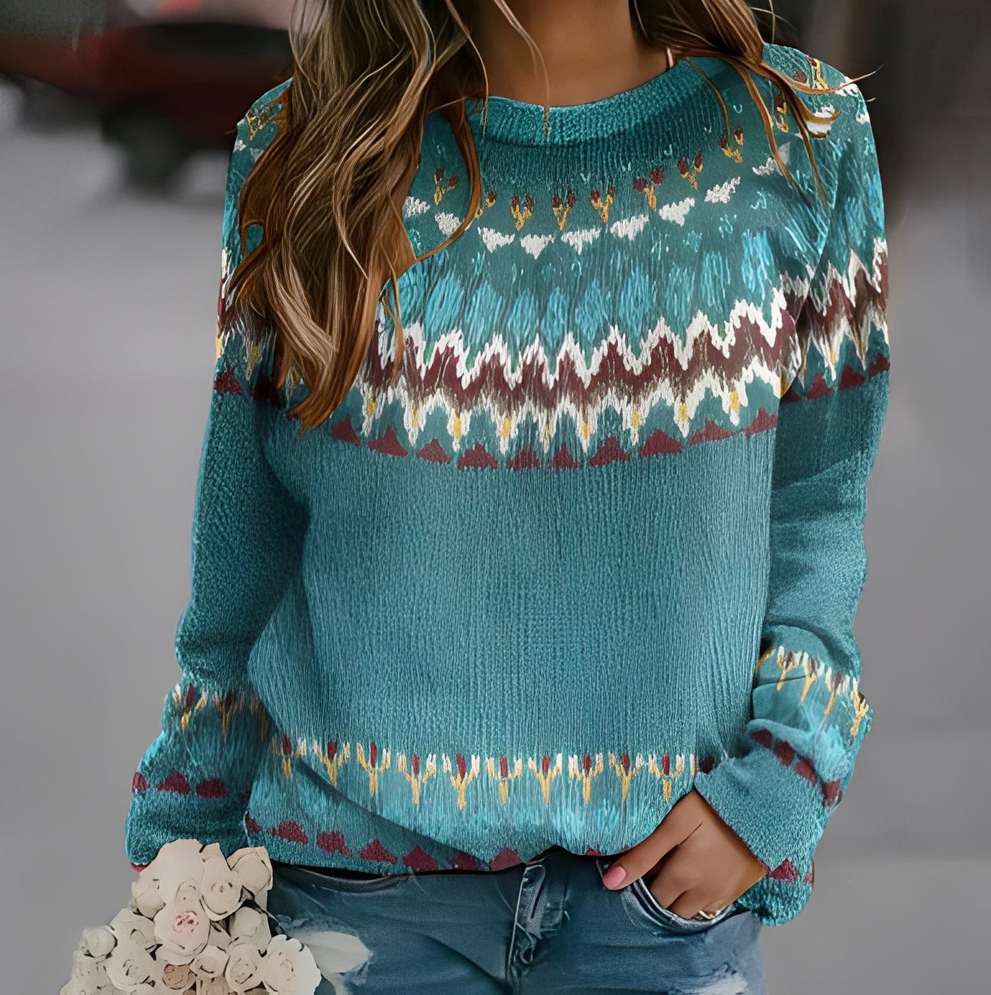 Madalyn - Pull à motif pour femmes