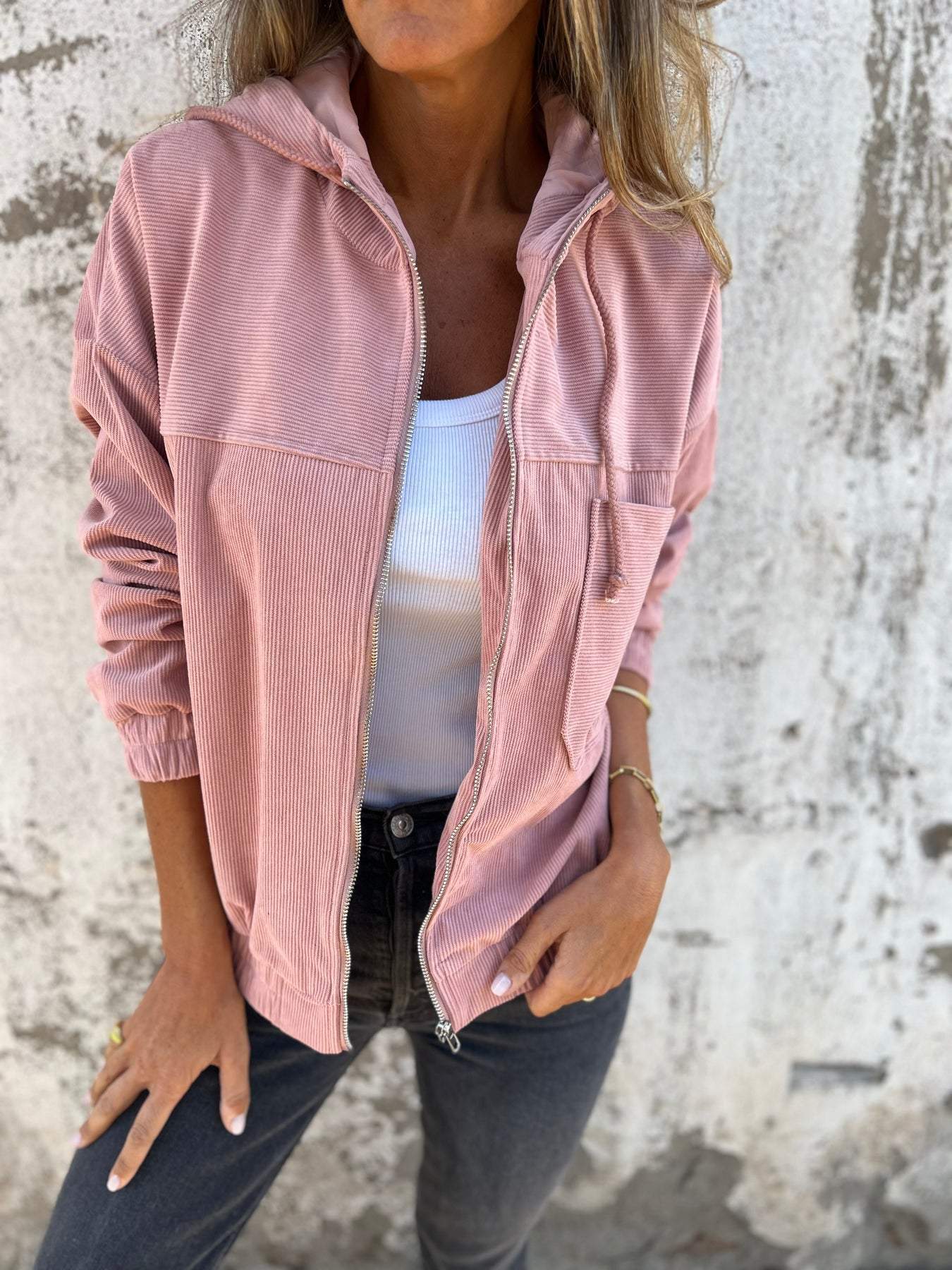 Ariellee – Veste Casual avec Capuche et Fermeture Éclair