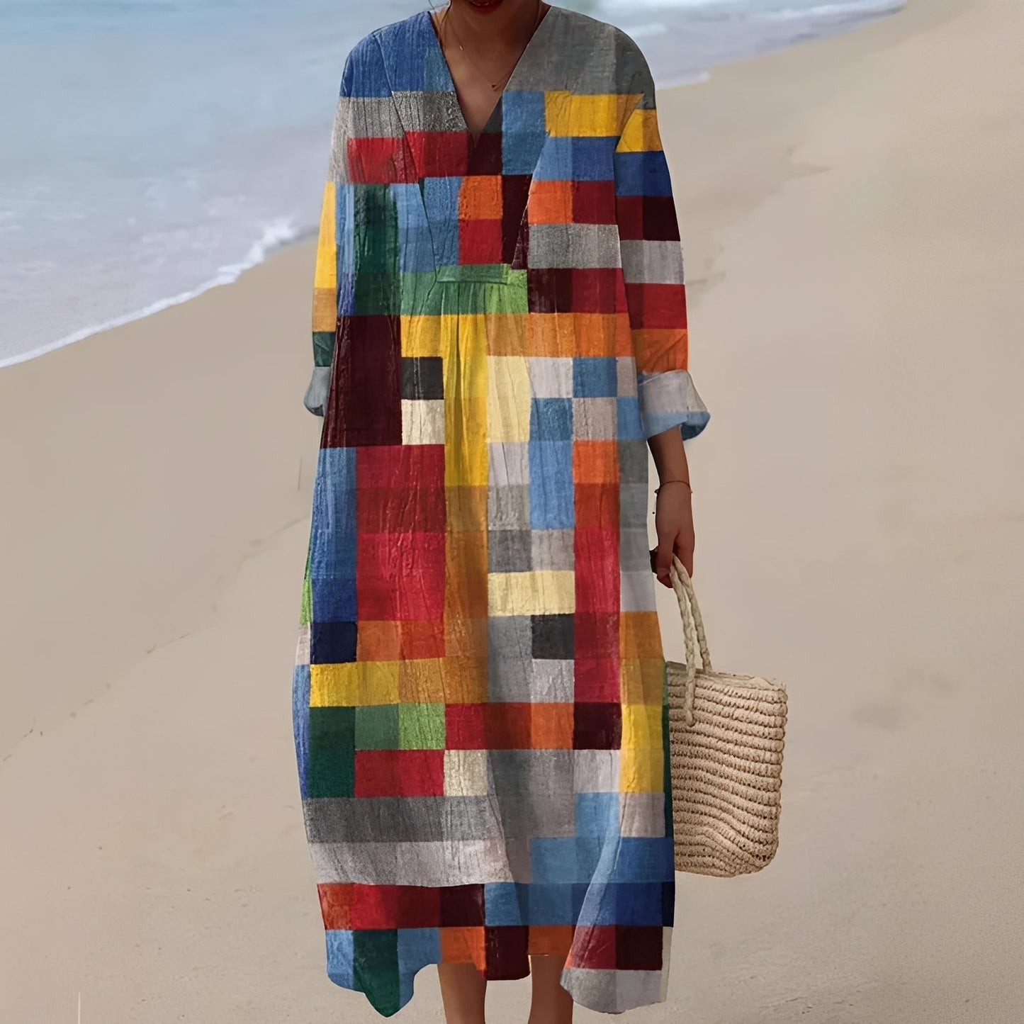 Jean - Elegantes und weites knielanges Kleid für Damen