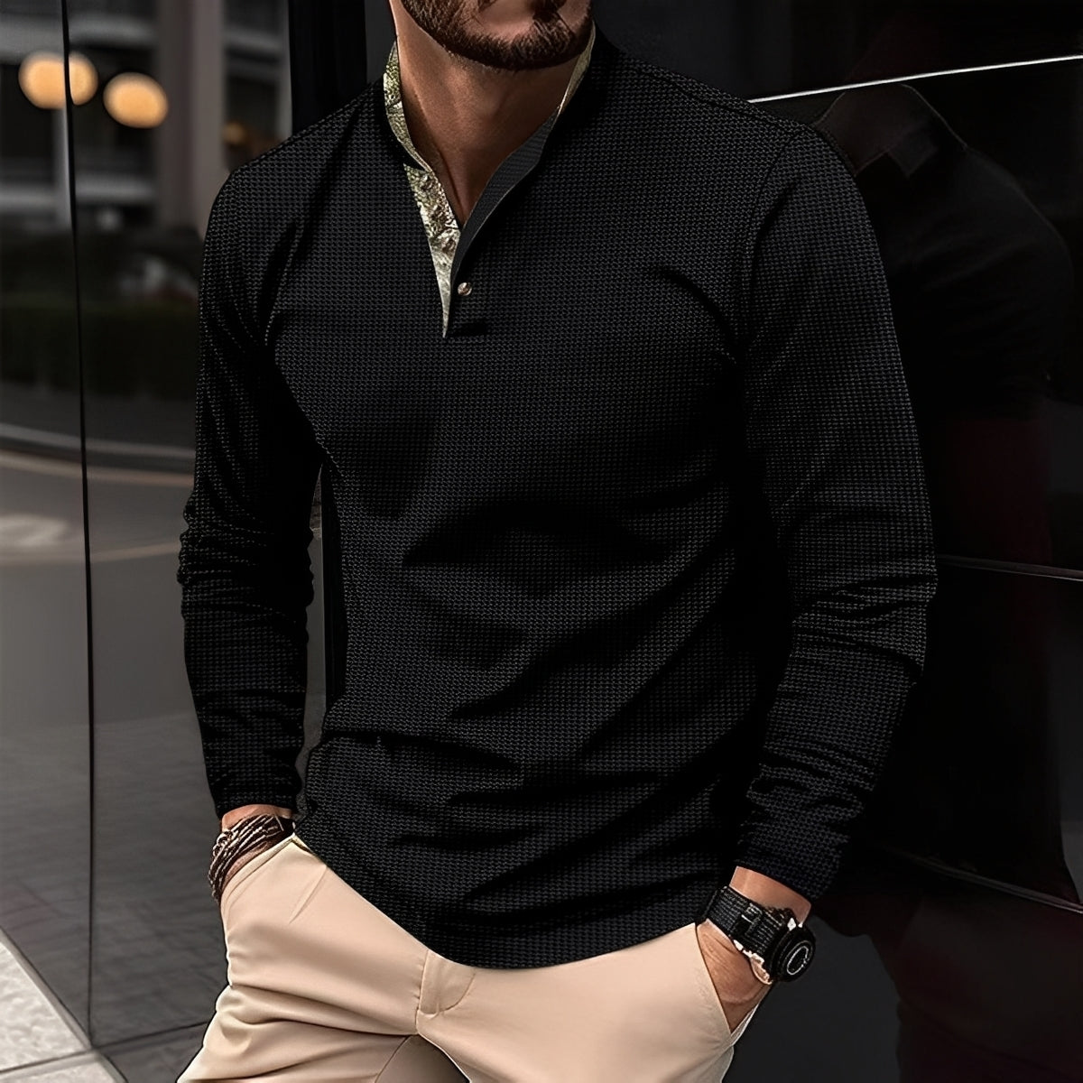 Chester - Polo homme actuel avec col rabattu