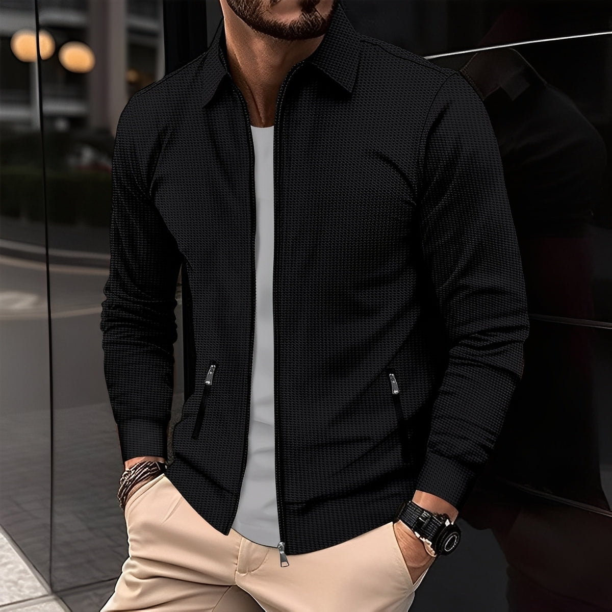 Anthony - Blouson tendance pour hommes avec poches à glissière