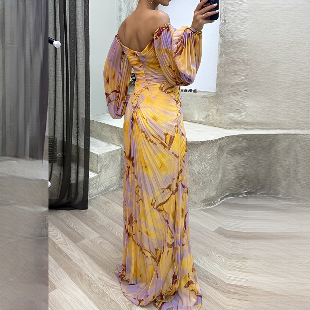 Elmira - Elegantes Kleid mit V-Ausschnitt für Damen