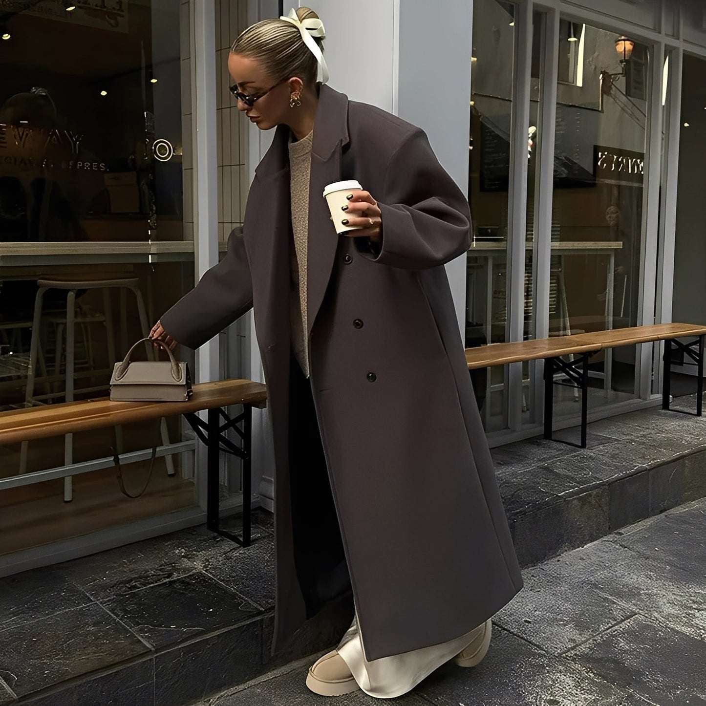 Veronica - Long manteau élégant et ample pour femmes