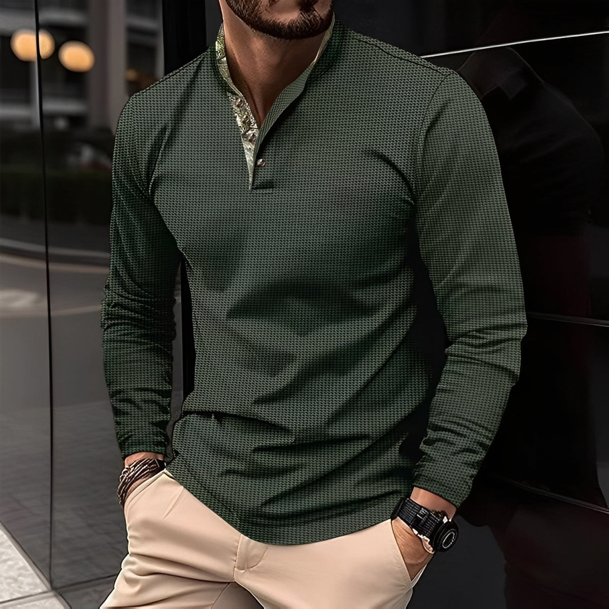 Chester - Polo homme actuel avec col rabattu