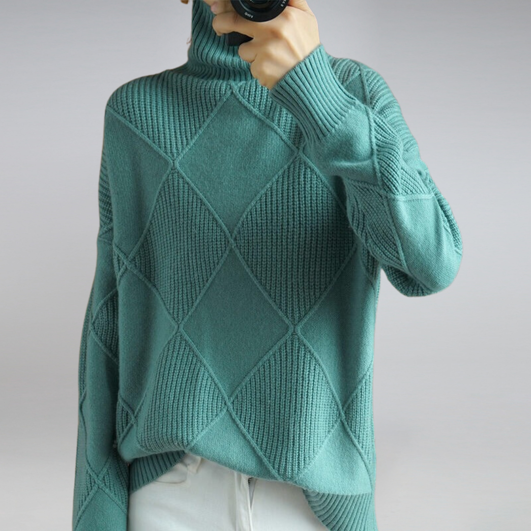 Camille – Pull Col Roulé en Cachemire Femme