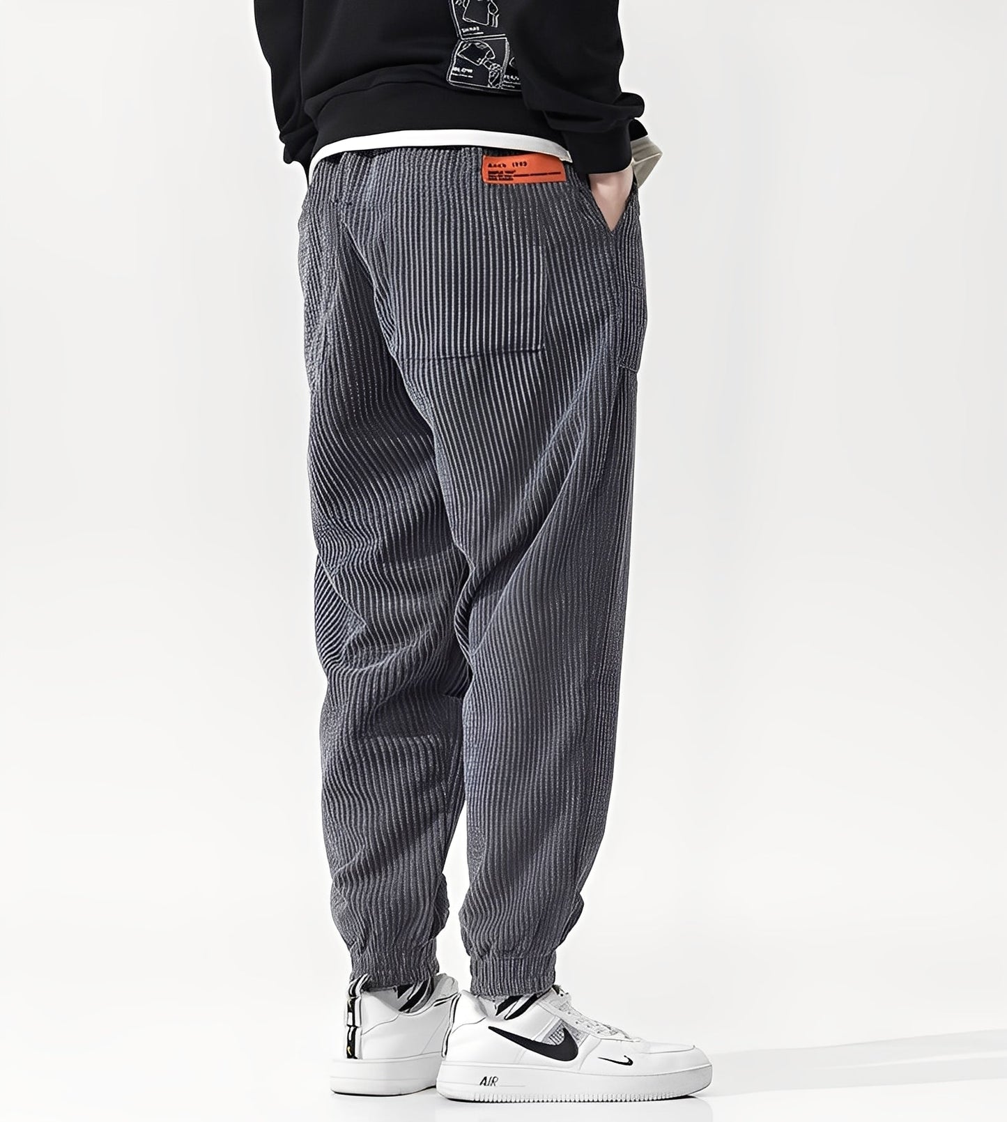Nicholas - Pantalon de jogging élégant en velours pour hommes