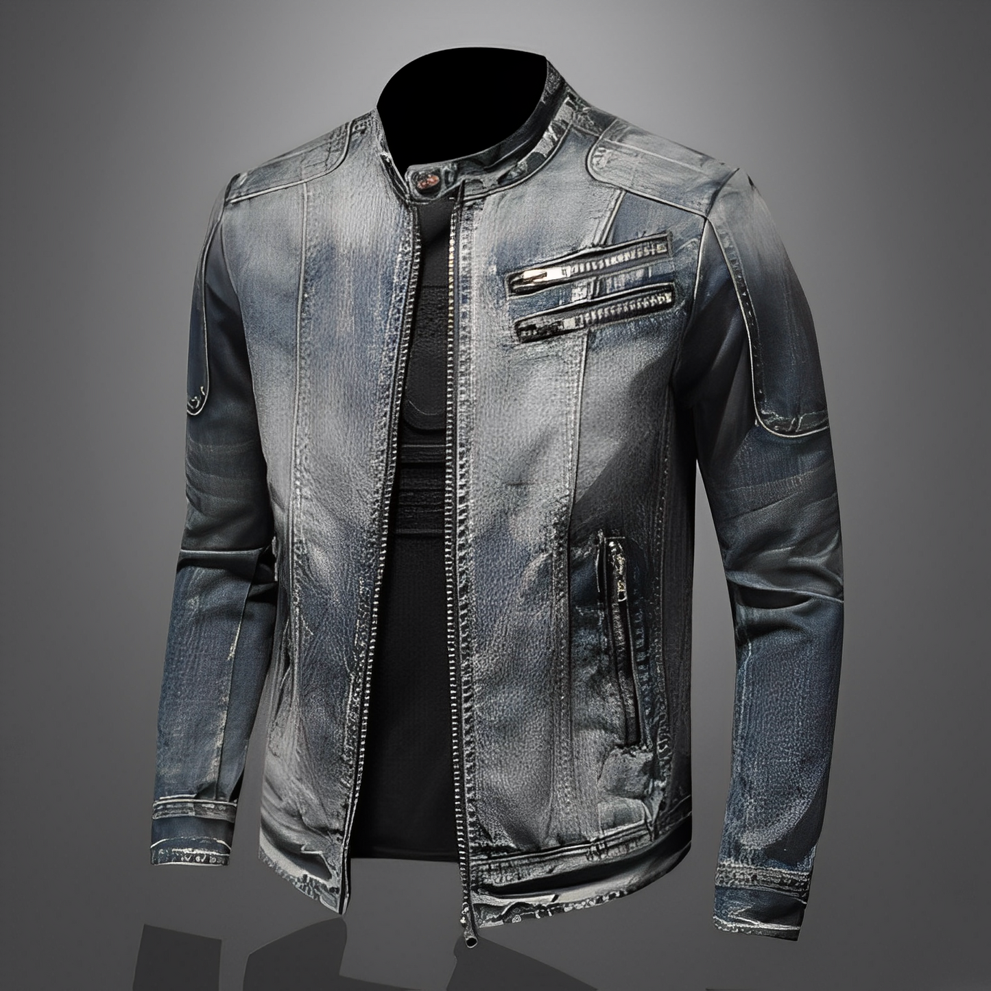 Lucas - Élégante veste en jean avec poches pour hommes