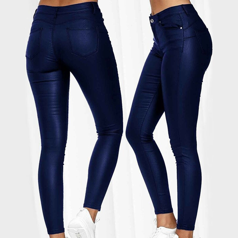 Dina – Pantalon en cuir stretch