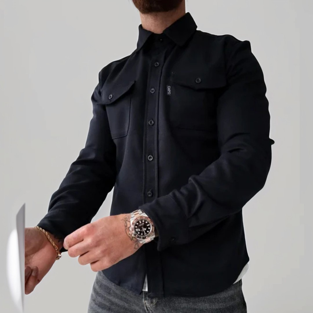 Eufed - Chemise décontractée à manches longues pour homme