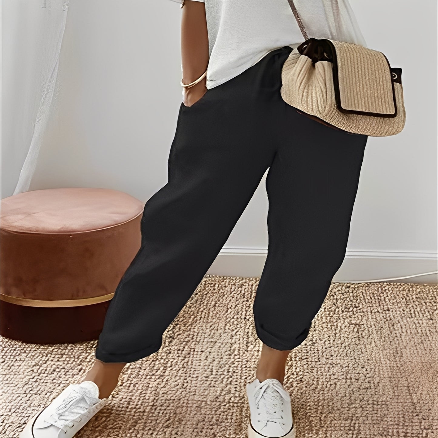 Brigitte - Trousers with drawstring for women