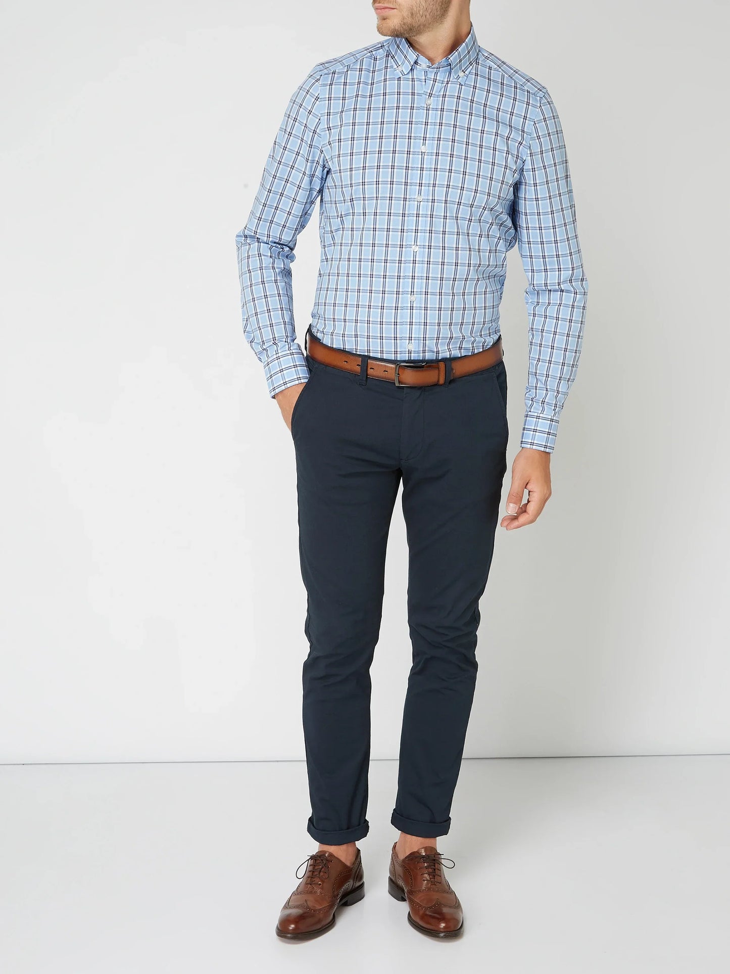 Louis – Chemise en Coton à Carreaux