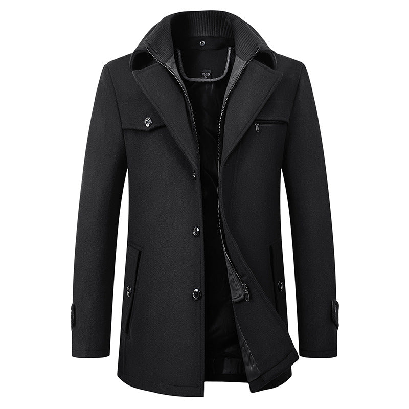 Jason - Manteau en laine pour homme, chaud et élégant