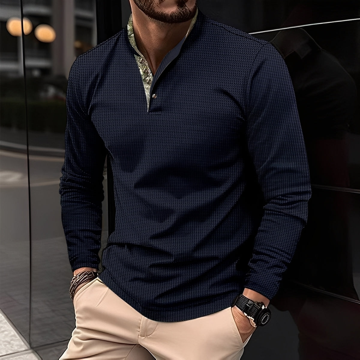 Chester - Polo homme actuel avec col rabattu