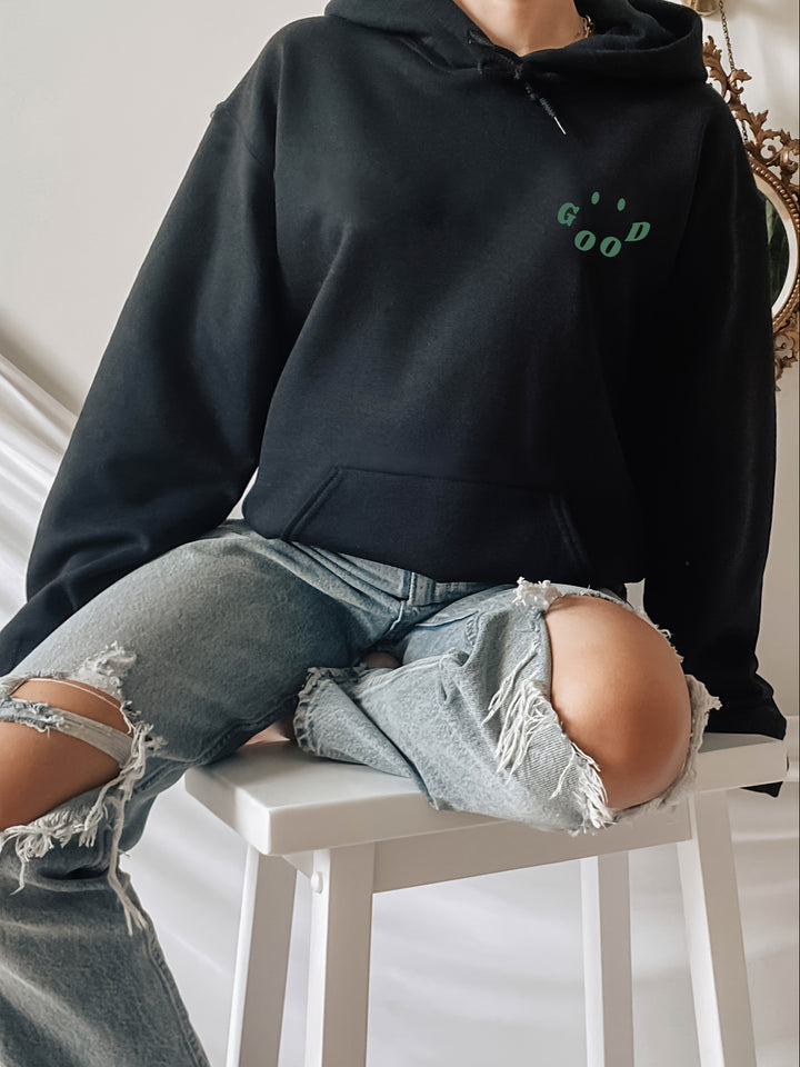 Good Day! – Sweat à capuche en coton avec déclaration
