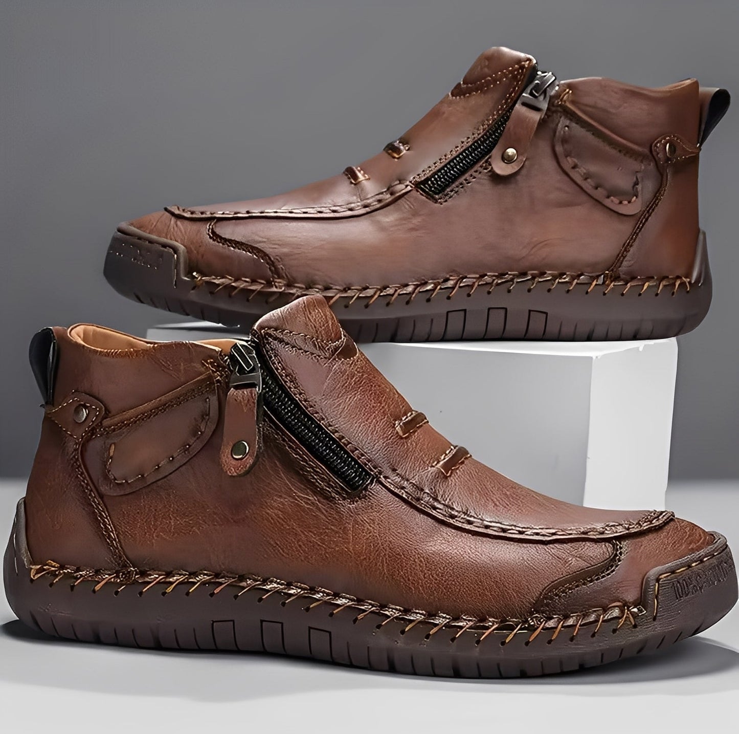 Ferdie - Chaussures homme modernes et confortables avec zip