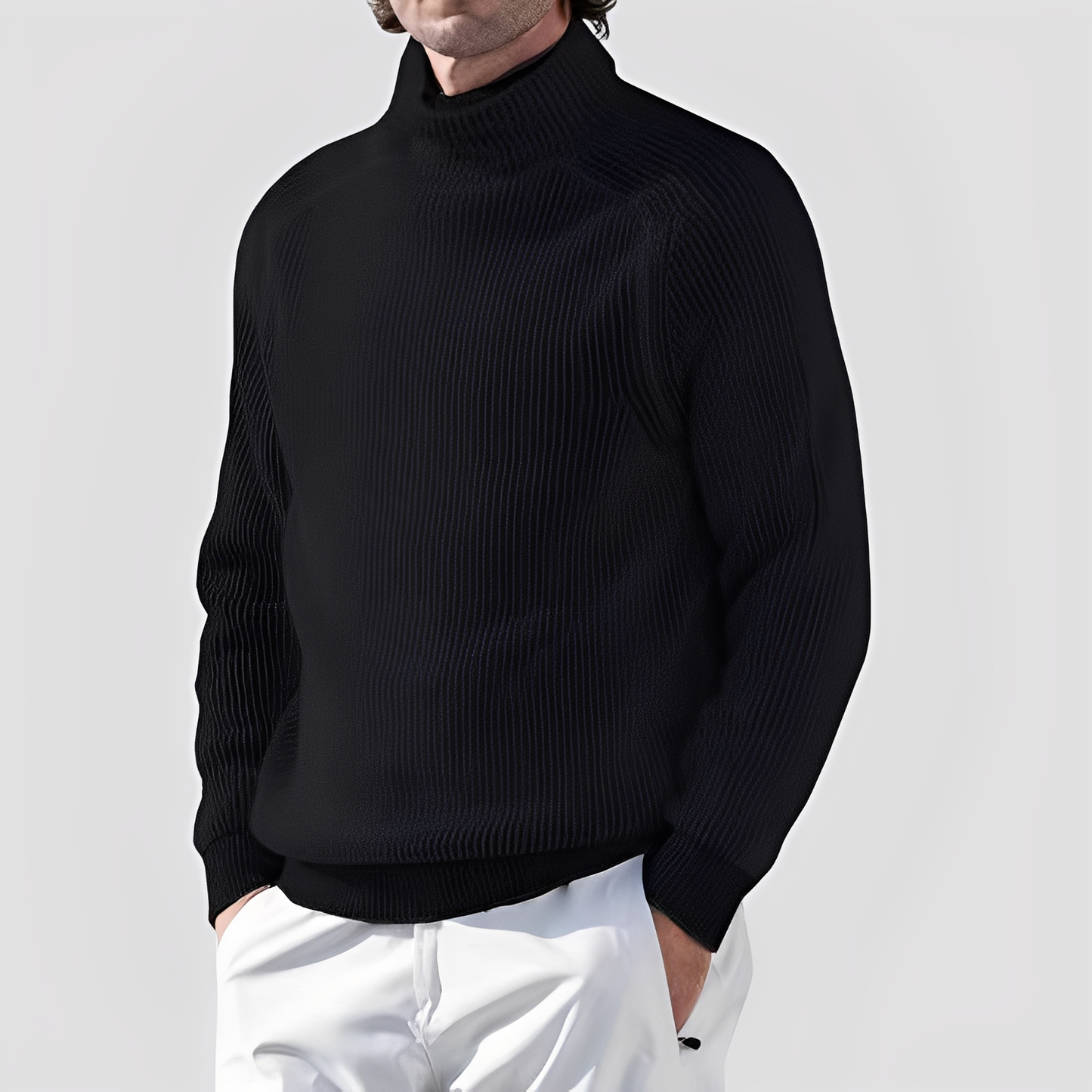 Chadwick - Pull homme en laine avec col roulé chic et douillet
