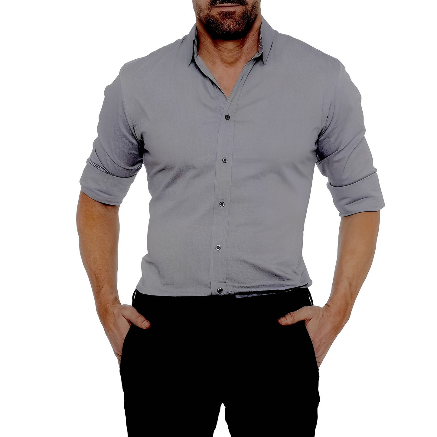 Andrew - Décontracté, professionnel, chemise anti-rétrécissement pour hommes