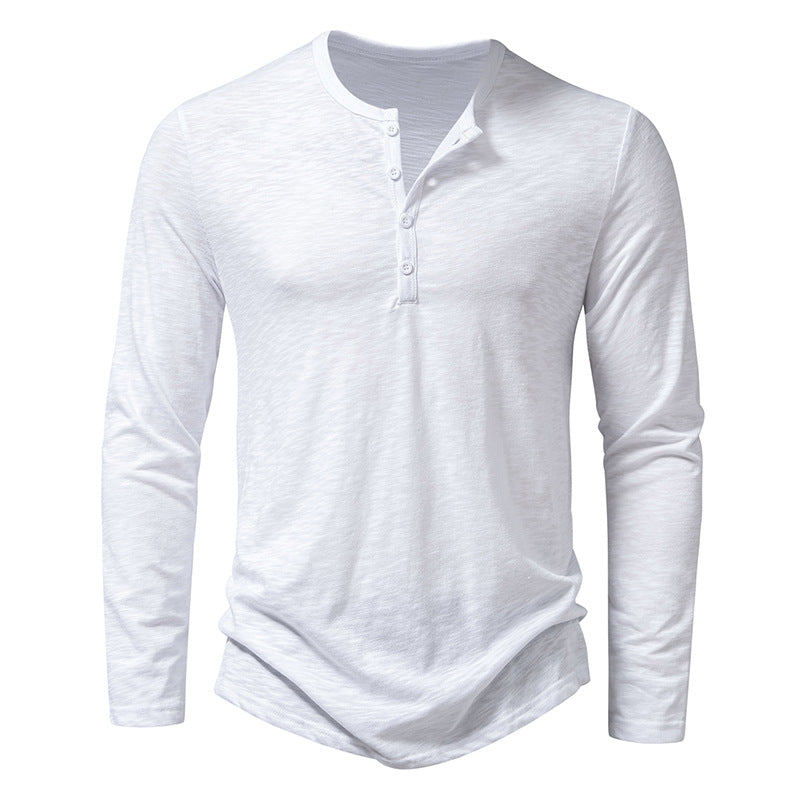 Randall - Chemise homme relax à manches longues avec boutons