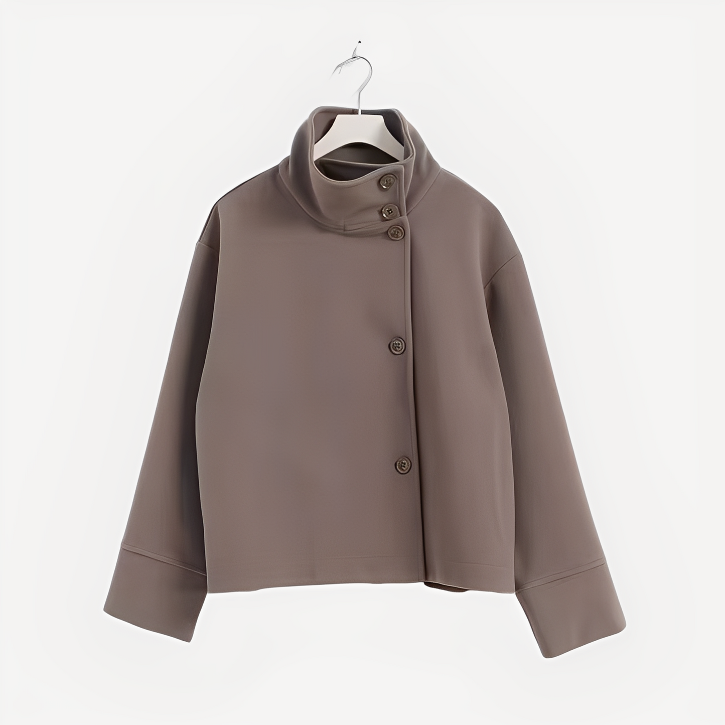 Carolyn - Manteau en laine élégant avec boutonnage simple pour femmes