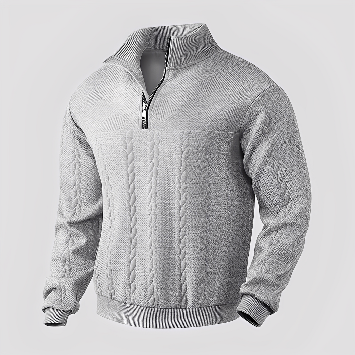 Warren - Klassischer Kaschmirpullover mit Reißverschluss für Damen