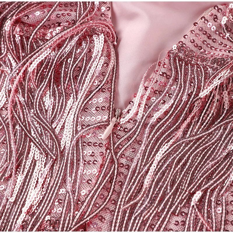 Meera - Robe Courte de Soirée Plumes, Élégant & Attirant