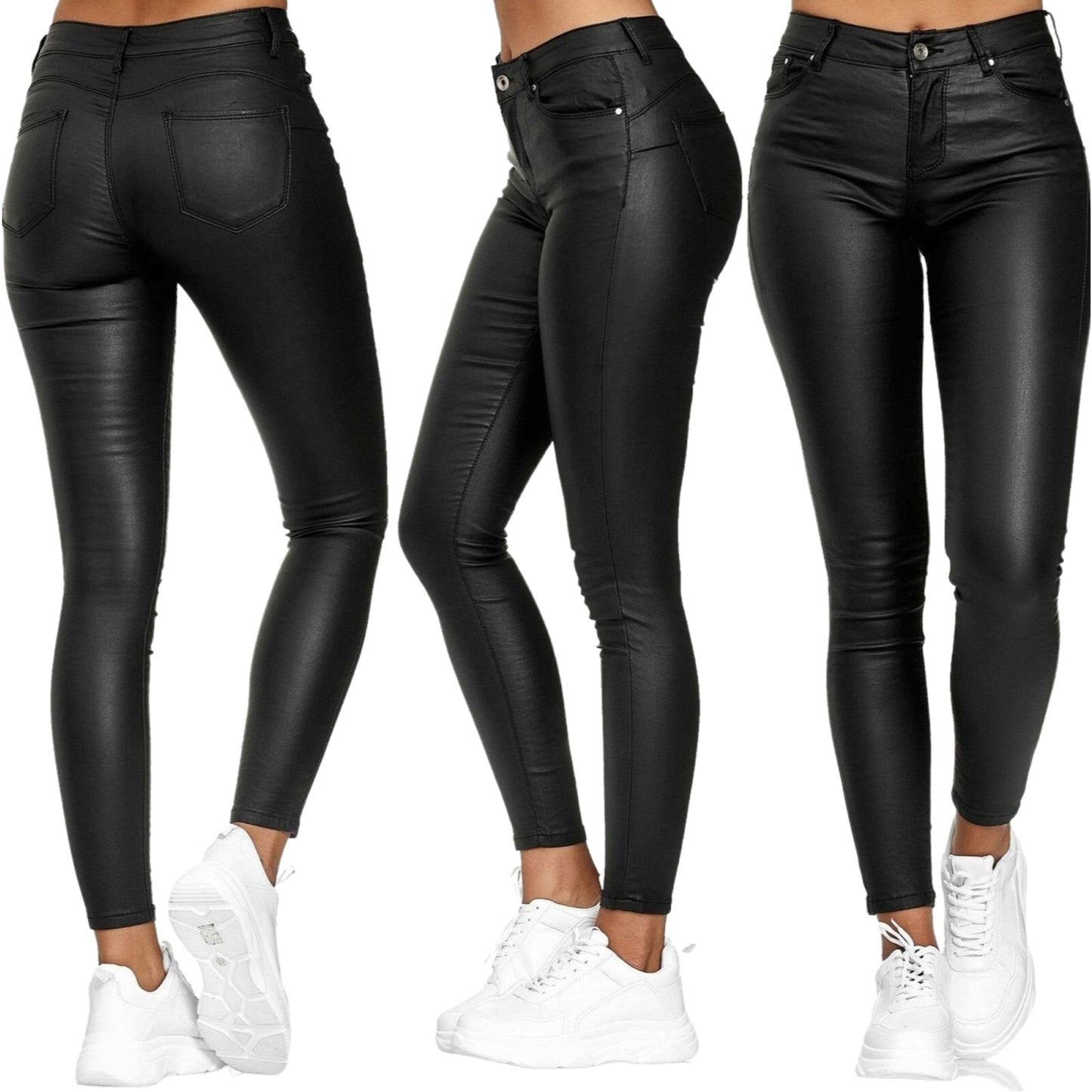 Dina – Pantalon en cuir stretch