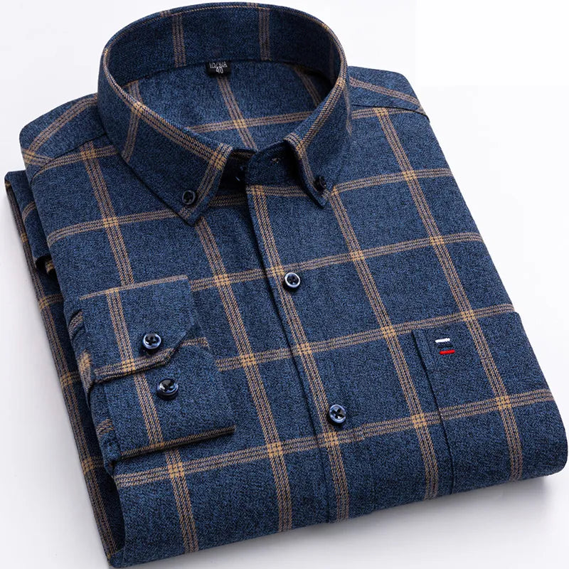 Louis – Chemise en Coton à Carreaux
