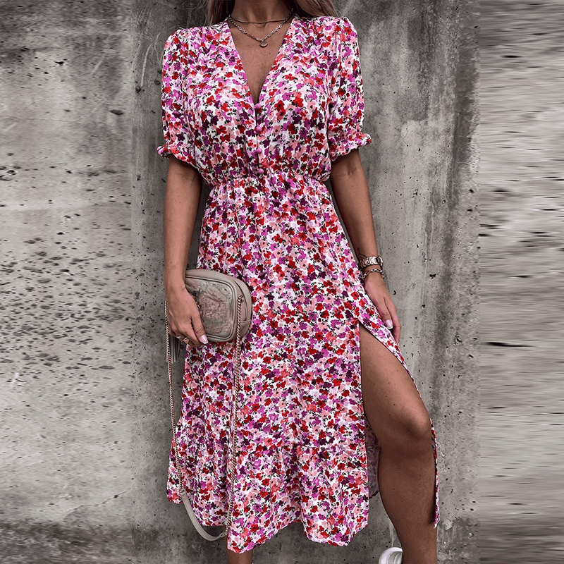Daina – Jupe Florale avec Fente