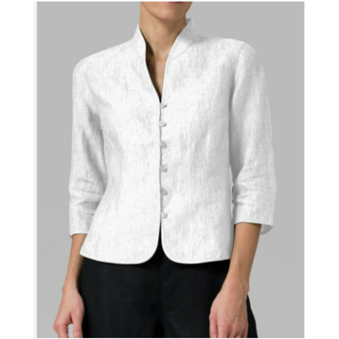 Brynna - Blouse Femme Haute Qualité avec Col Montant