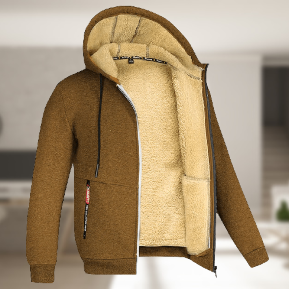 Andrew – Veste d’hiver à capuche polaire