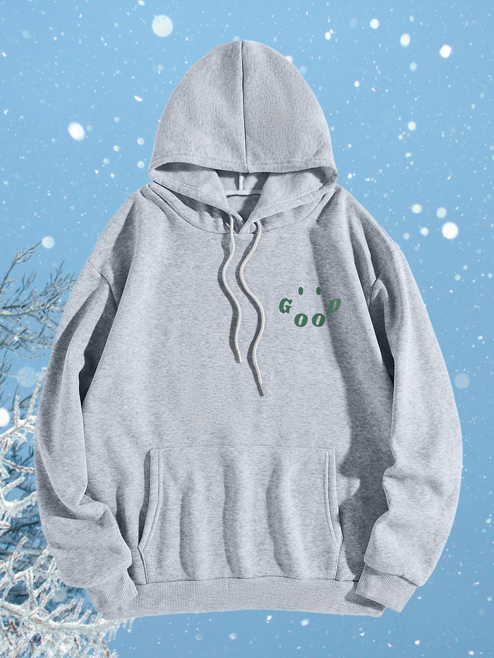 Good Day! – Sweat à capuche en coton avec déclaration