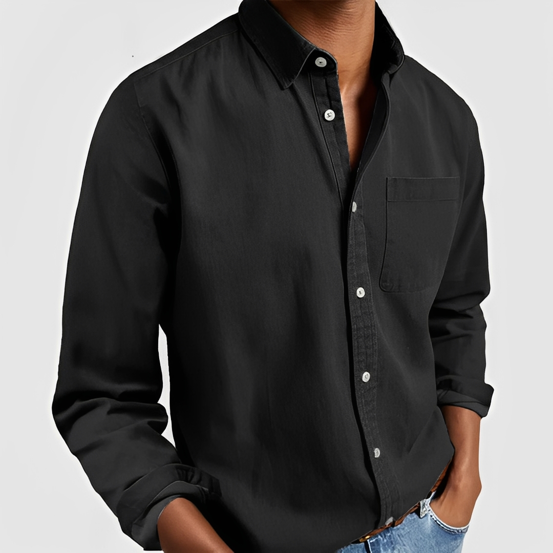 Haise - Chemise décontractée à manches longues pour homme