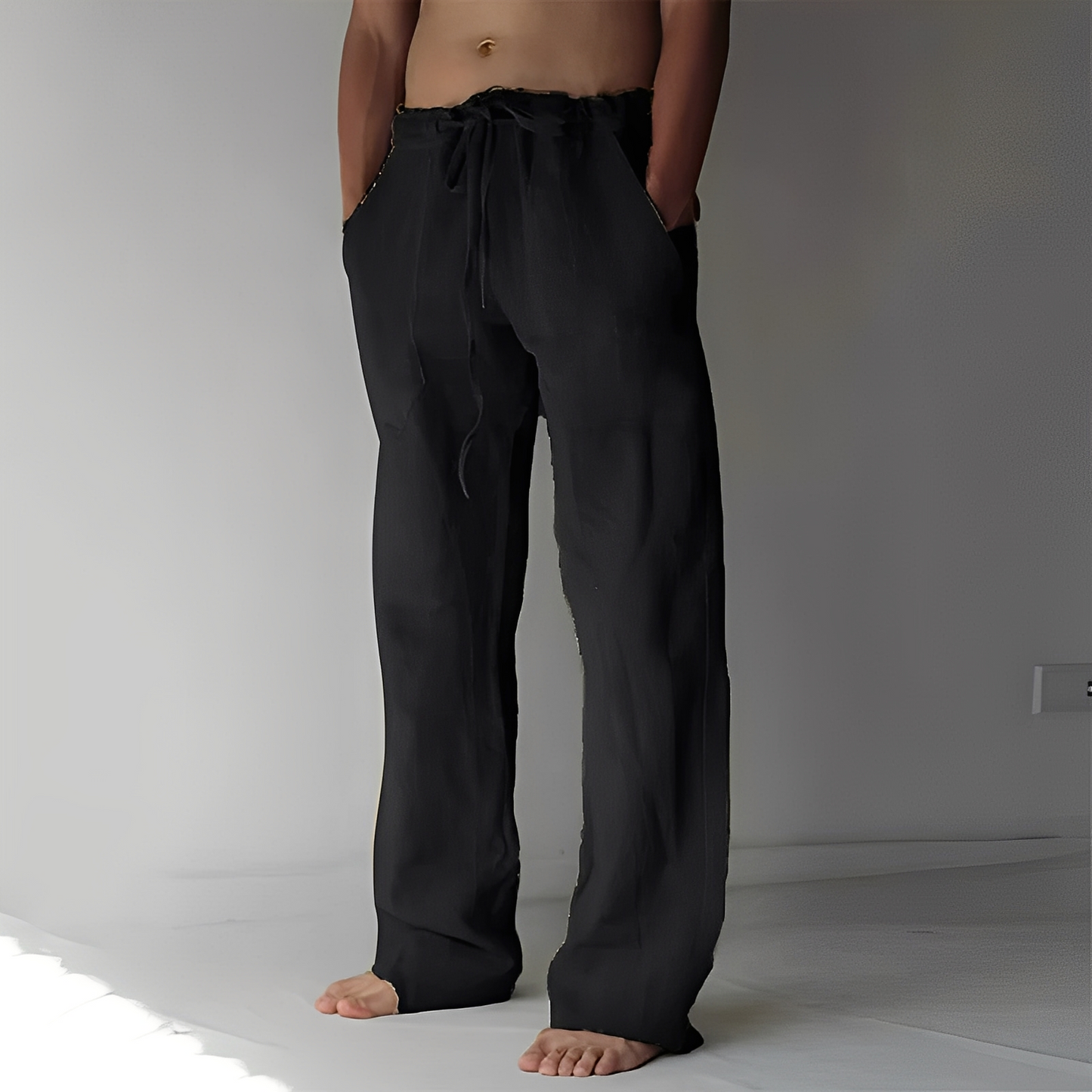 Arthur – Pantalon Baggy en Lin pour Homme