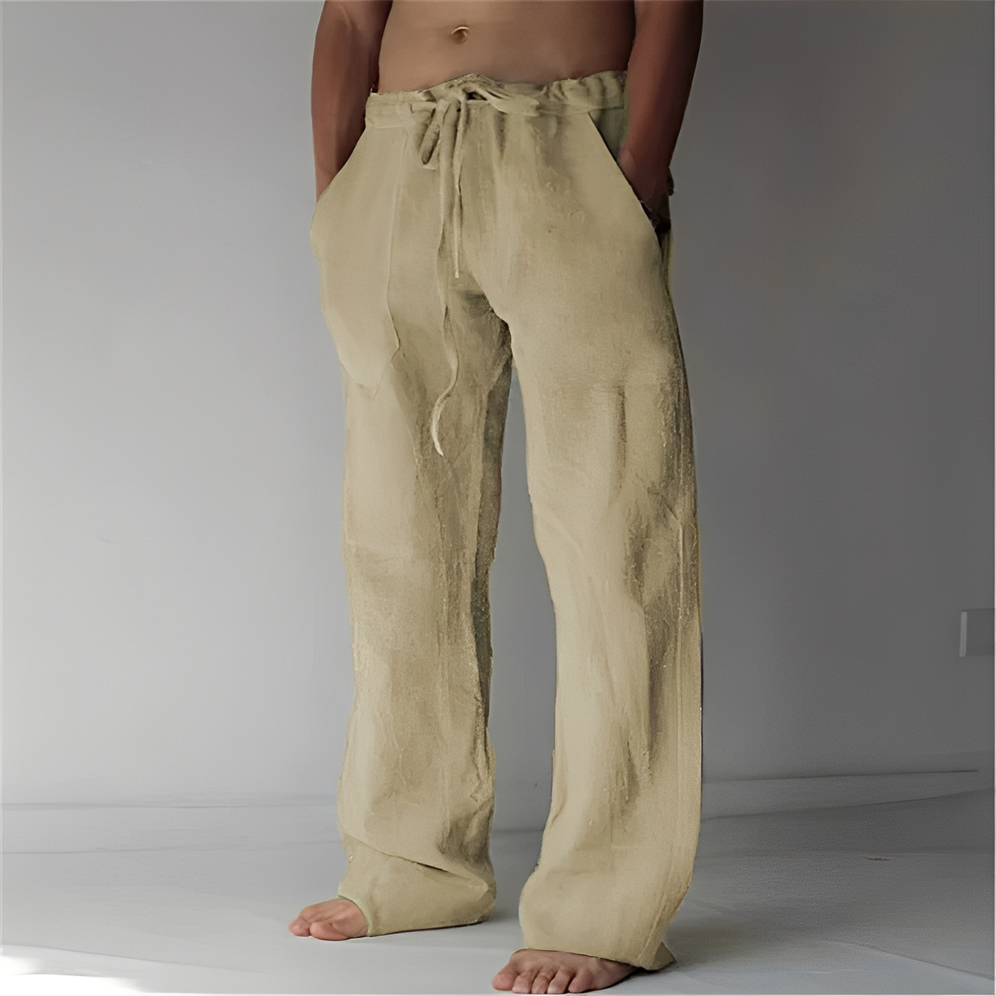 Arthur – Pantalon Baggy en Lin pour Homme