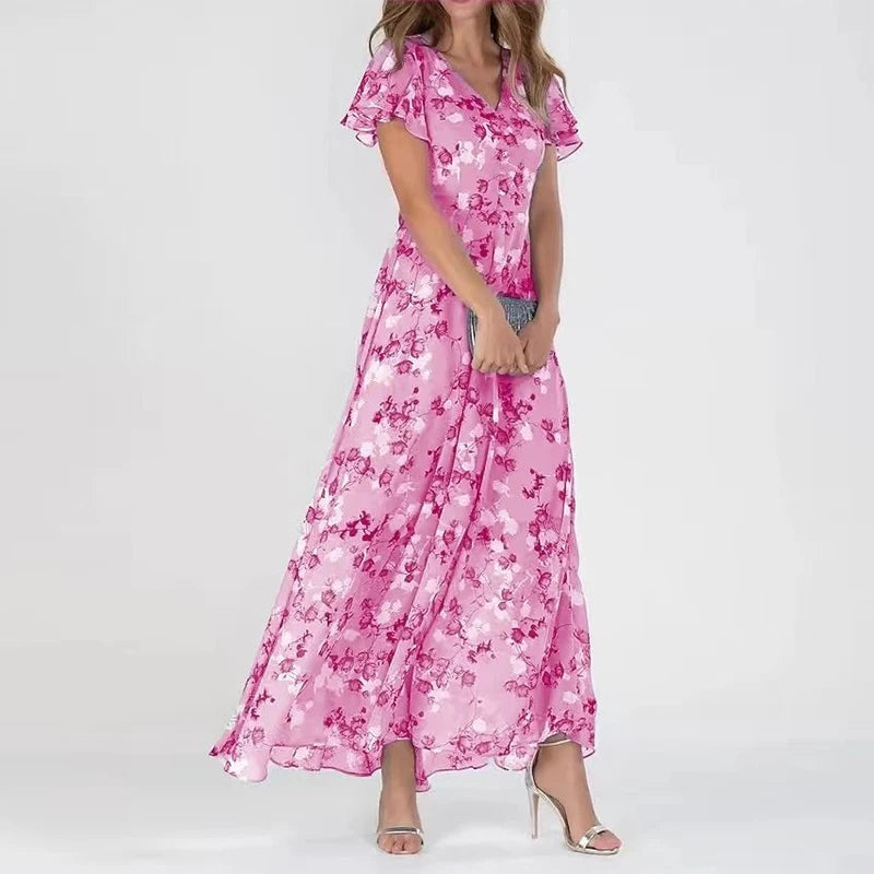 Victoria – Long summer dress with floral print