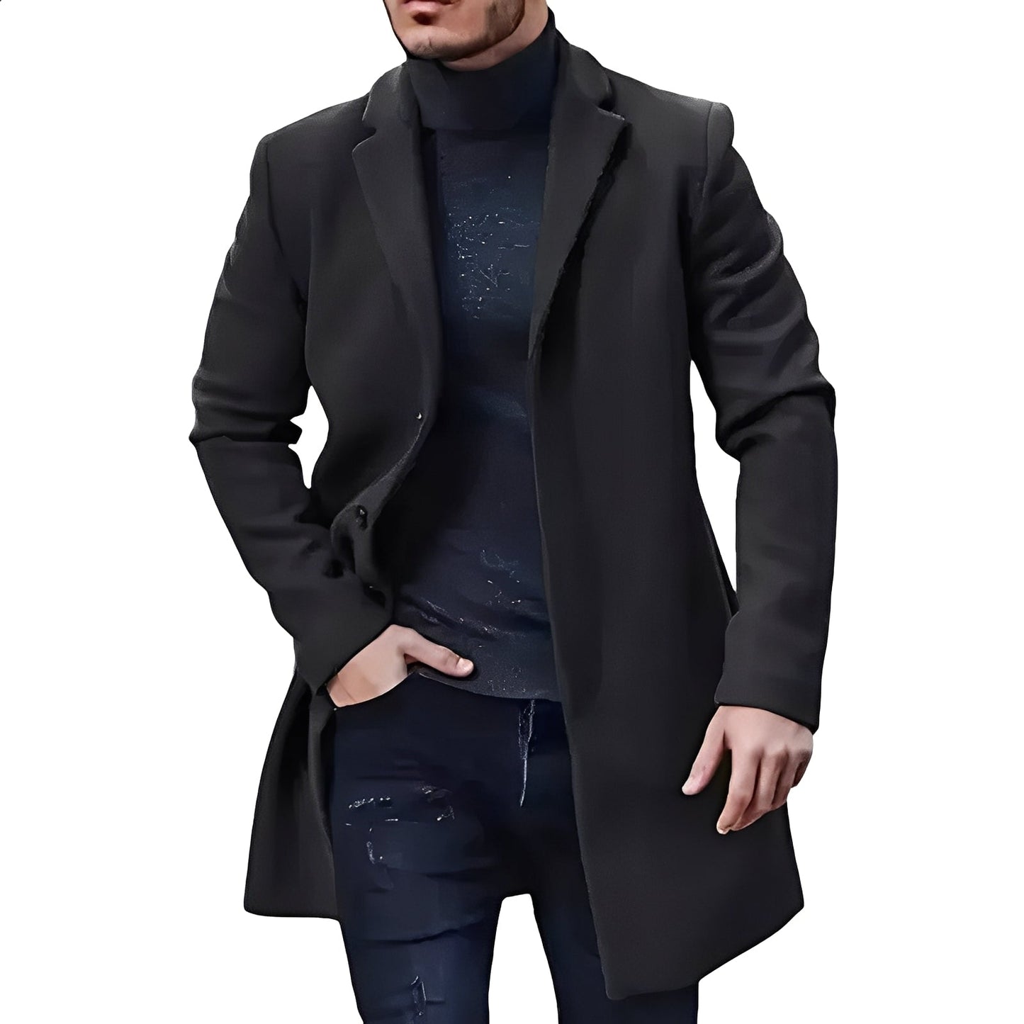 Denis - Elegante halb lange Jacke aus Tweed für Herren