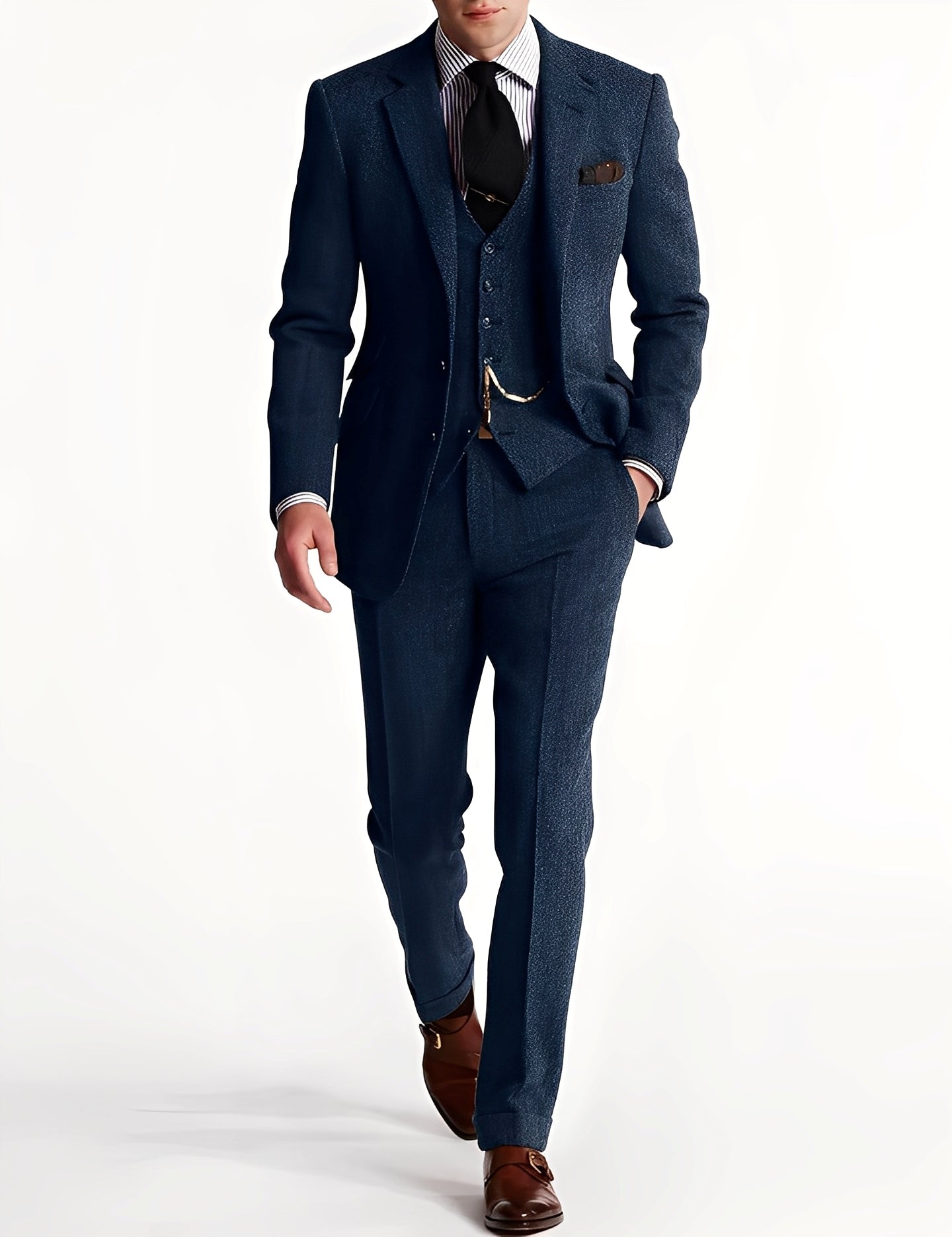 Desmond - Ensemble élégant trois pièces en tweed pour hommes