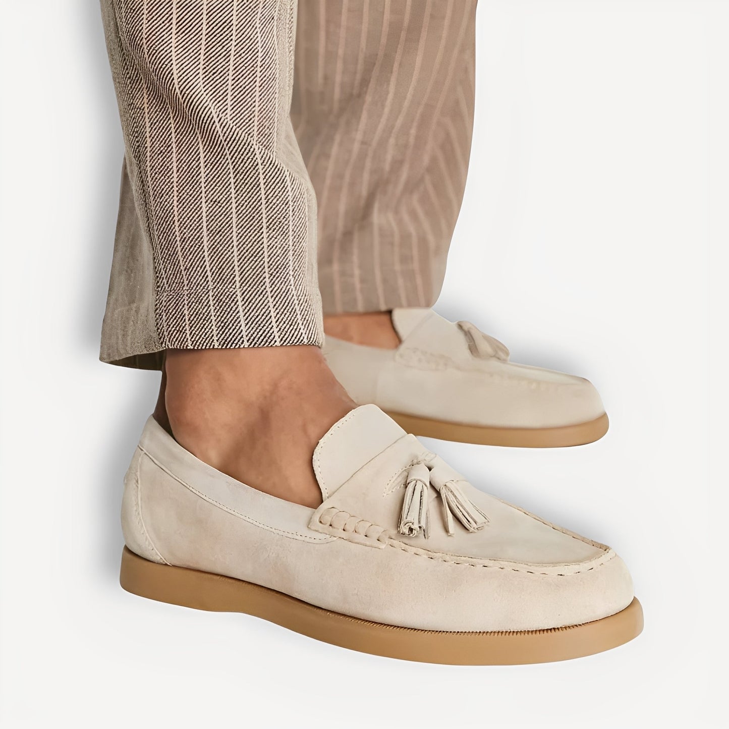 Dixon - Chaussures pour hommes à pompons, style casual