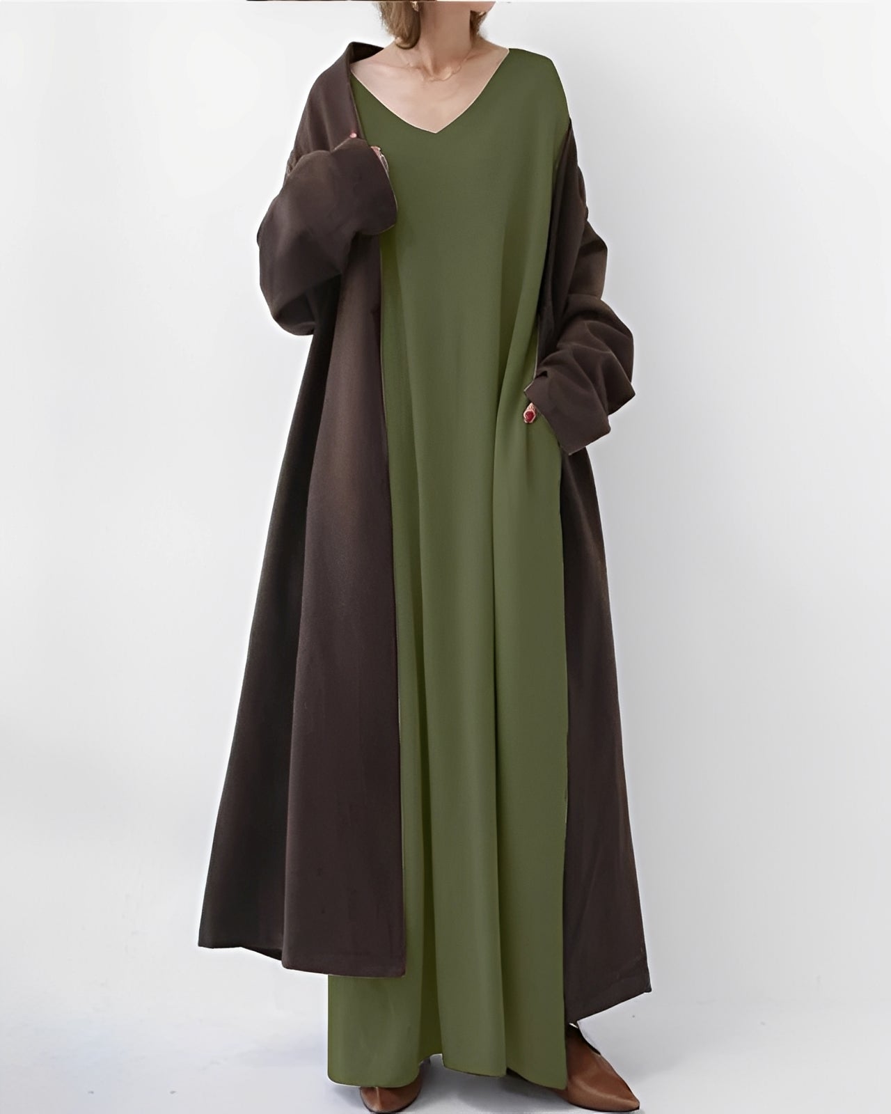 Eliana – Robe Longue à Manches Longues