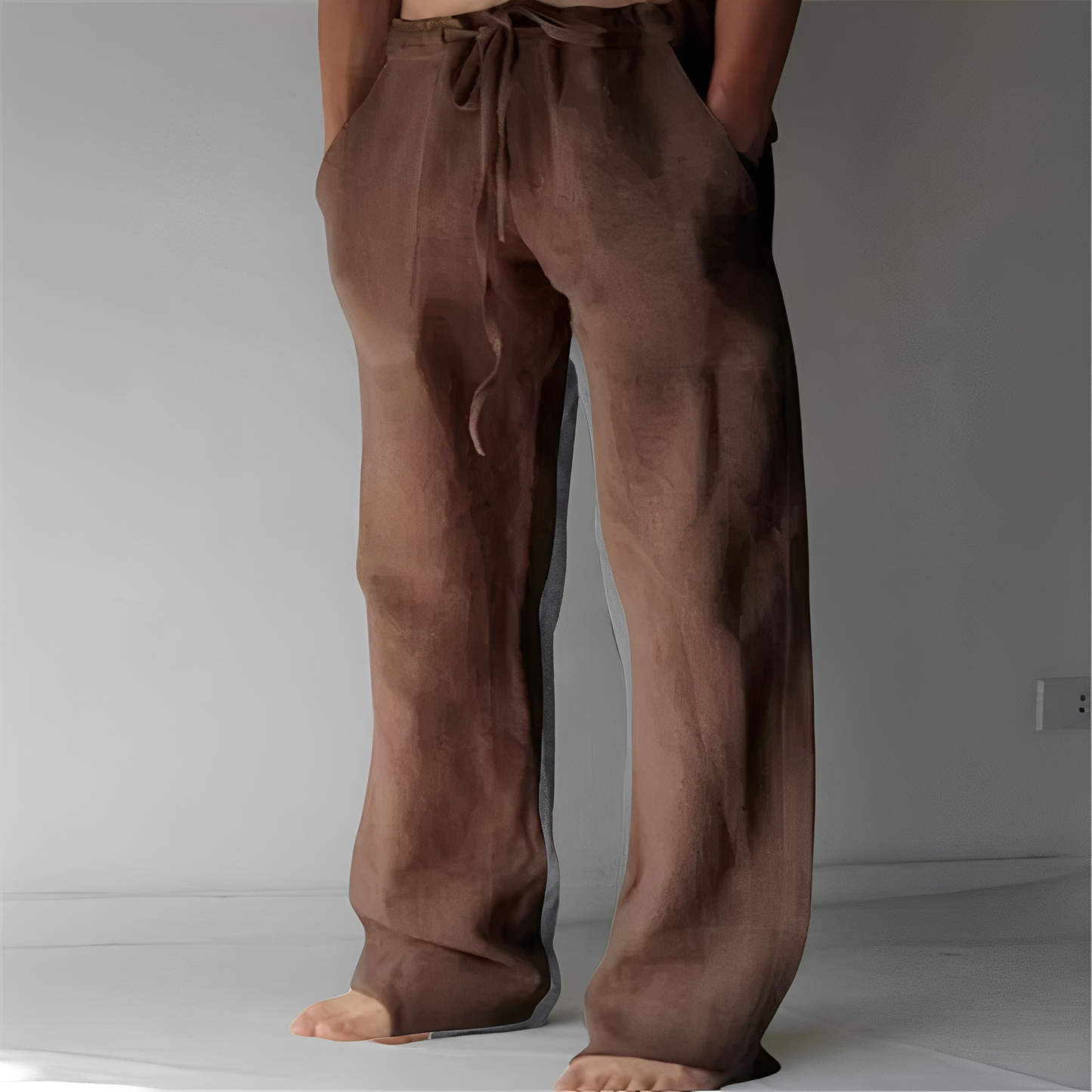 Arthur – Pantalon Baggy en Lin pour Homme